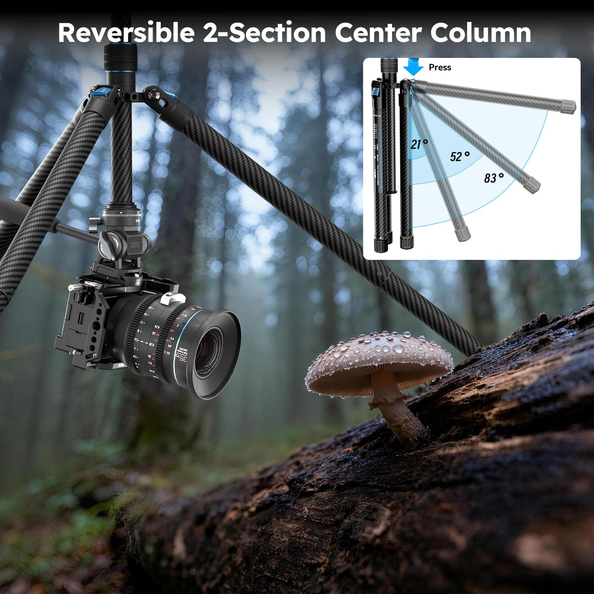 Carbon Fiber Camera Tripod with Fluid Head S825419