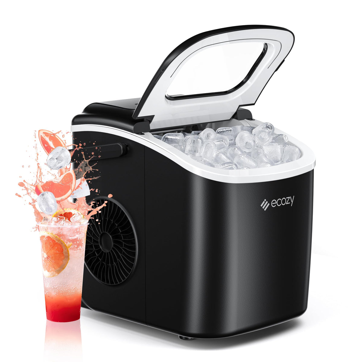 Countertop Ice Maker with Carry Handle, 26lbs/24Hrs I164