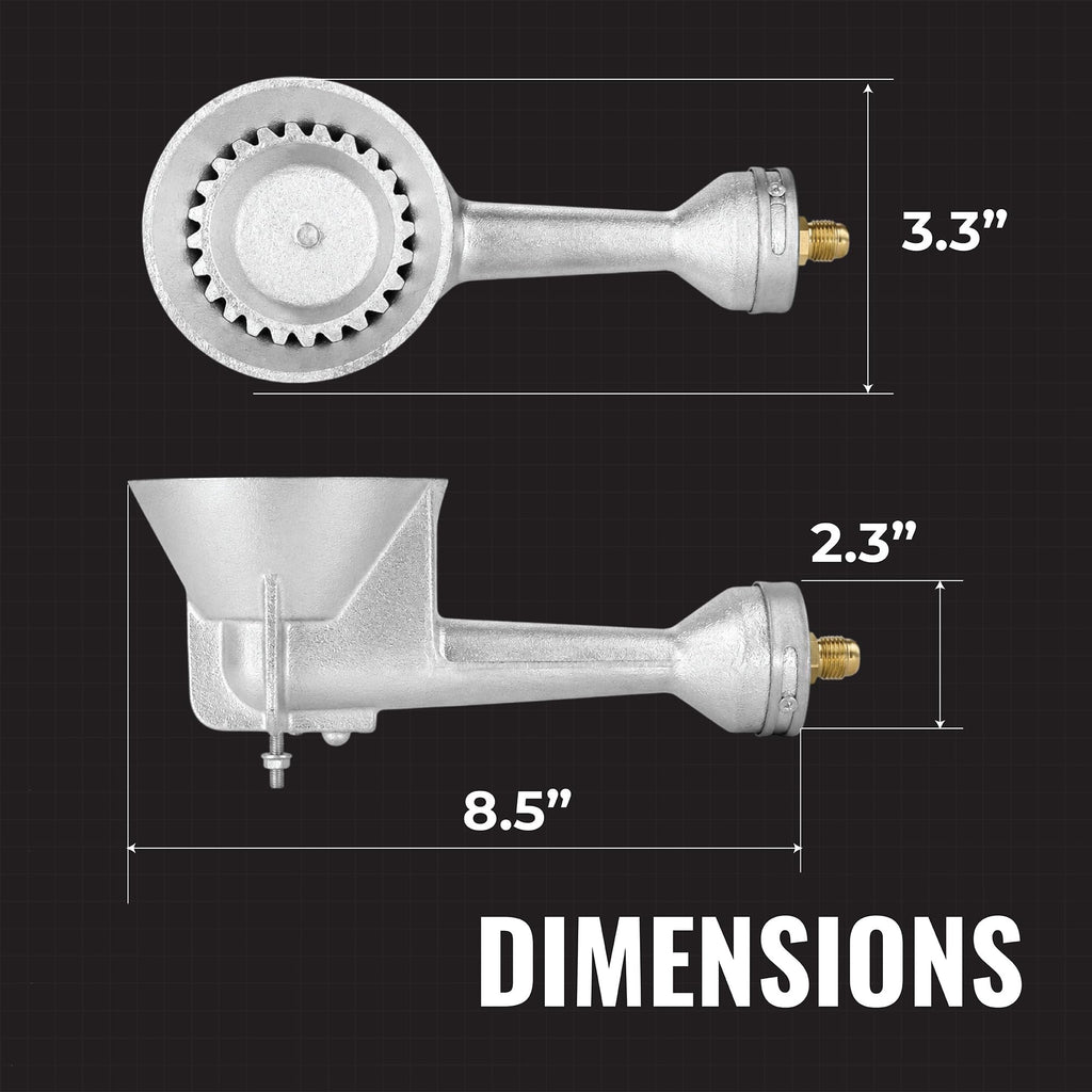 Propane High Pressure Cast-Iron Round Burner Head with Brass Fitting Orifice V58765