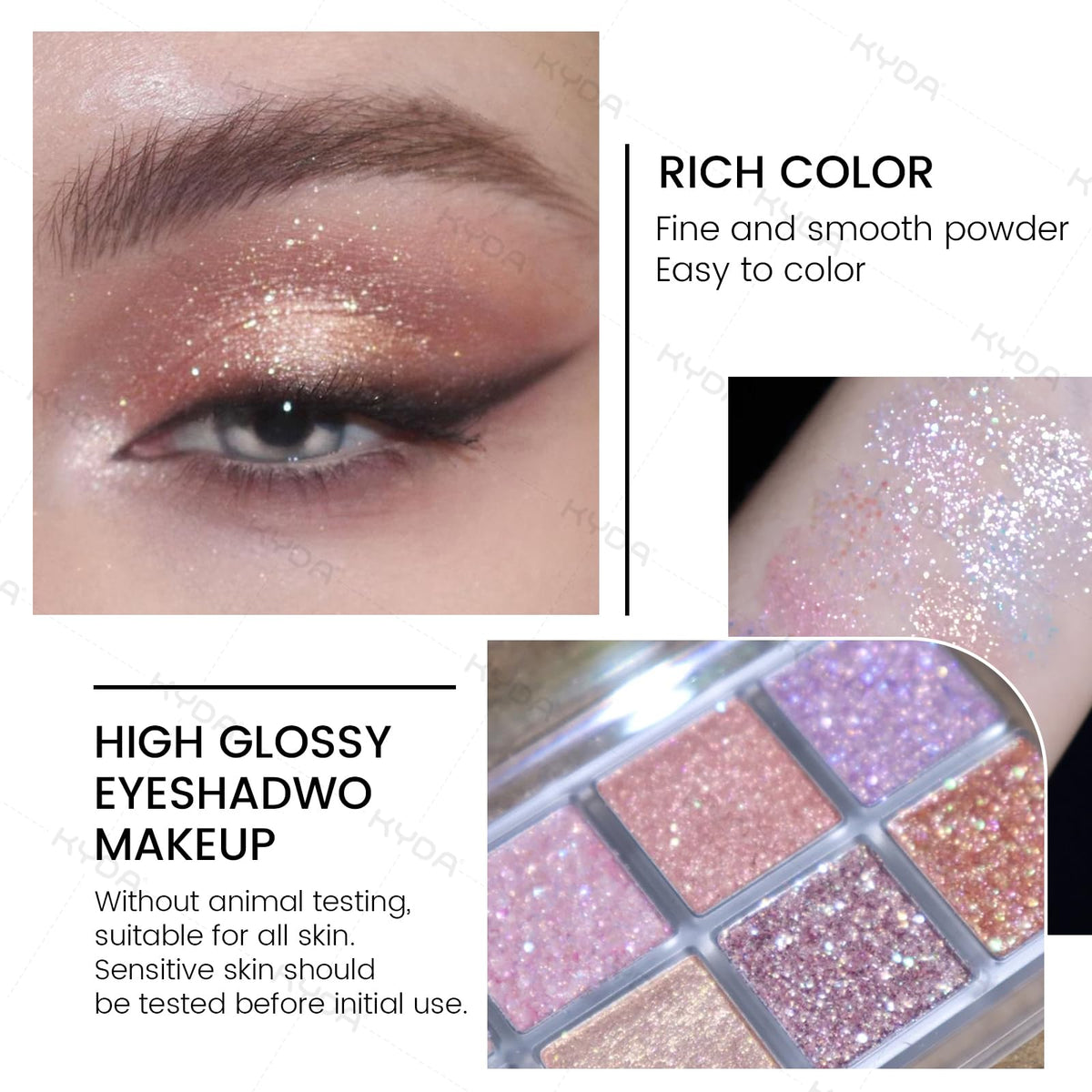 10 Colors Glitter Eyeshadow Palette A819208