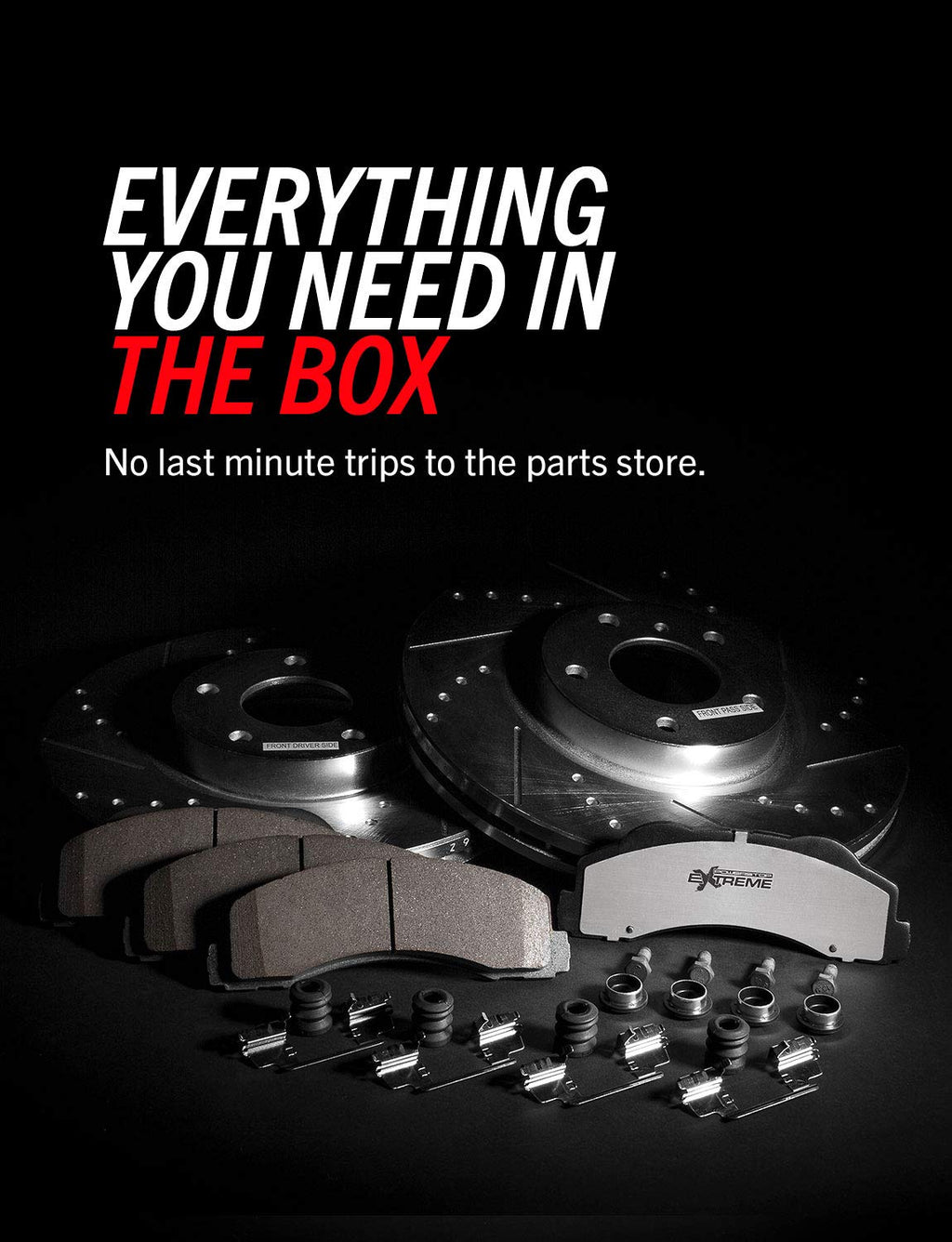 Brake Pad Rotor Kit Front Rear D6393