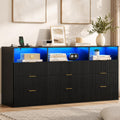 9 Drawer Dresser with 3 Open Cubbies F304