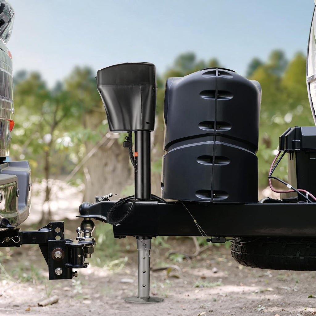 Electric Trailer Jack 5000 lbs 10"-28.3" Lift Black W39648