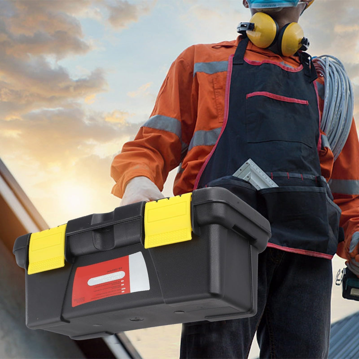 10 Inch Plastic Toolbox with 2 Layer Organization F27630