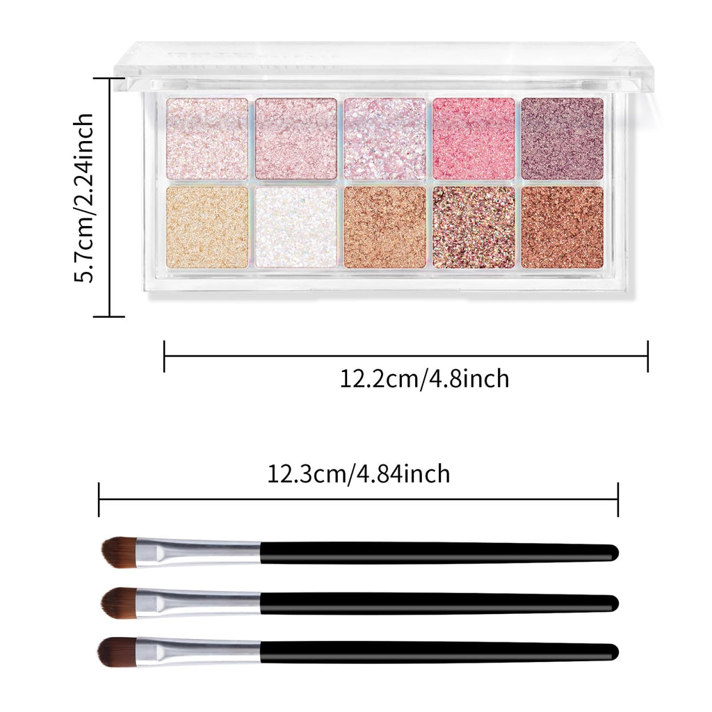 10 Colors Glitter Eyeshadow Palette A819208