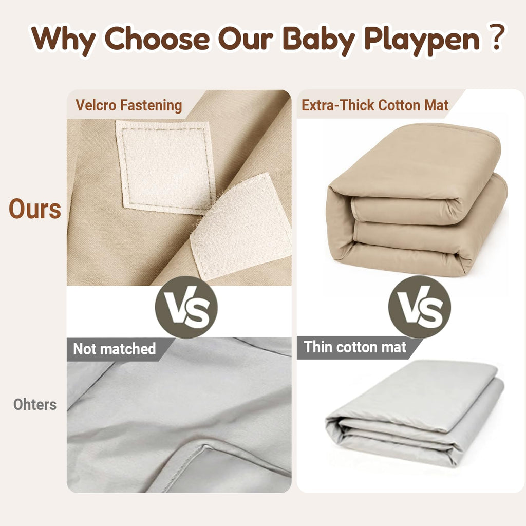 Foldable Baby Playpen with Mat, Mesh and Storage Bag Z609