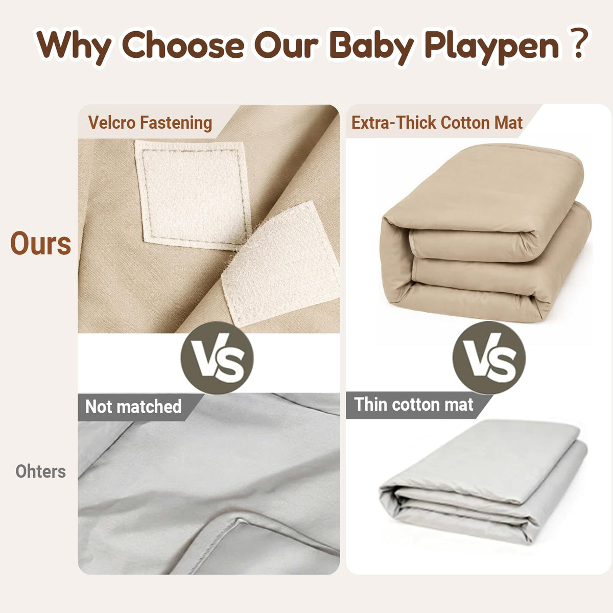 Foldable Baby Playpen with Mat, Mesh and Storage Bag Z609