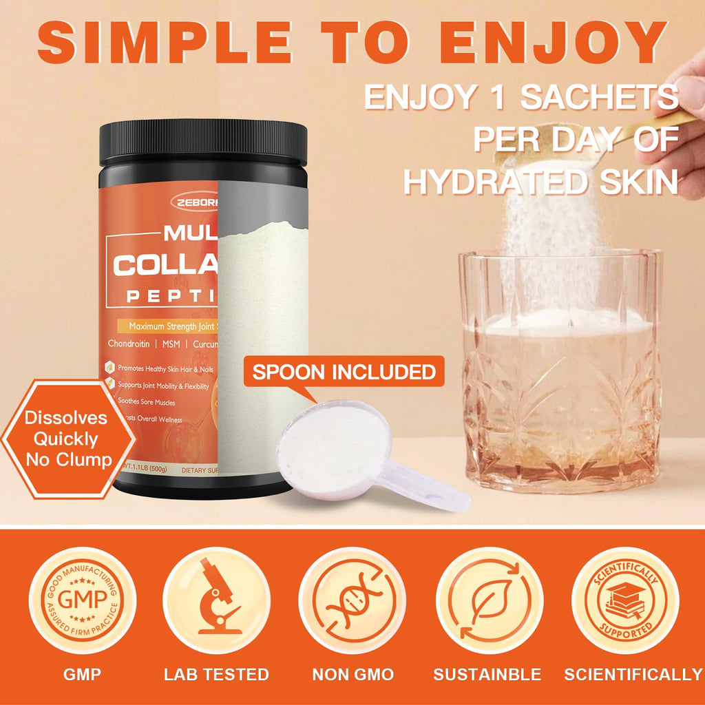 Multi Collagen Peptides Powder with MSM & CS I883