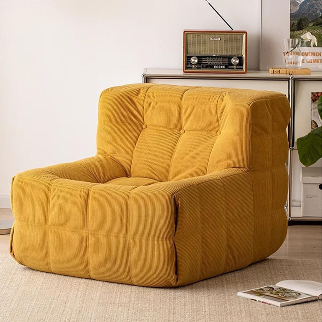 Yellow Corduroy Bean Bag Chair K32831