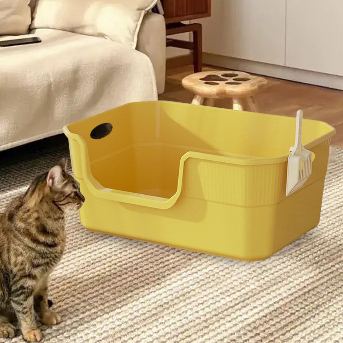 Open Top Cat Litter Tray with High Sides PP I112140