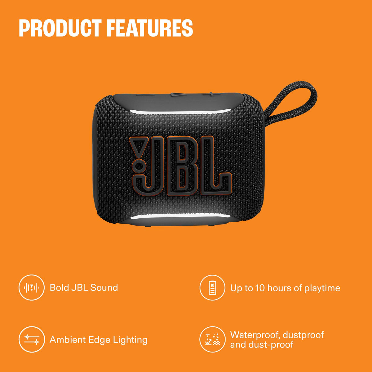 Portable Bluetooth Speaker Waterproof Dustproof Black I492763