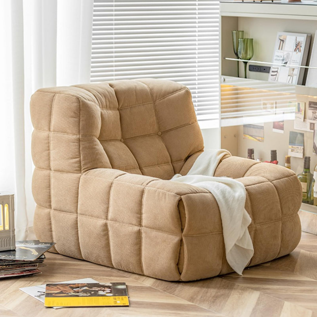 Yellow Corduroy Bean Bag Chair K32831