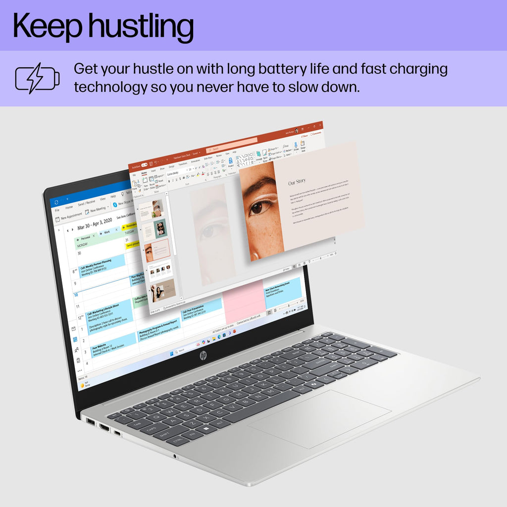 15.6 inch Laptop, AMD Ryzen 7, 8 GB RAM, 512 GB SSD, Natural Silver K88923