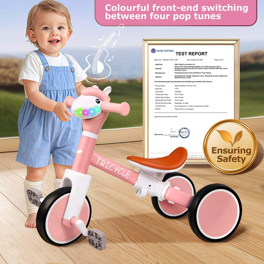 4-in-1 Kids Tricycle with Light & Music U4355
