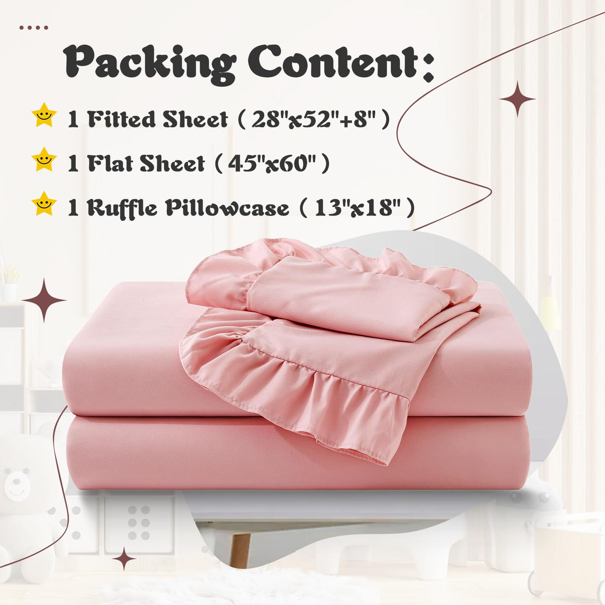 Light Pink Toddler Sheet Set M72887