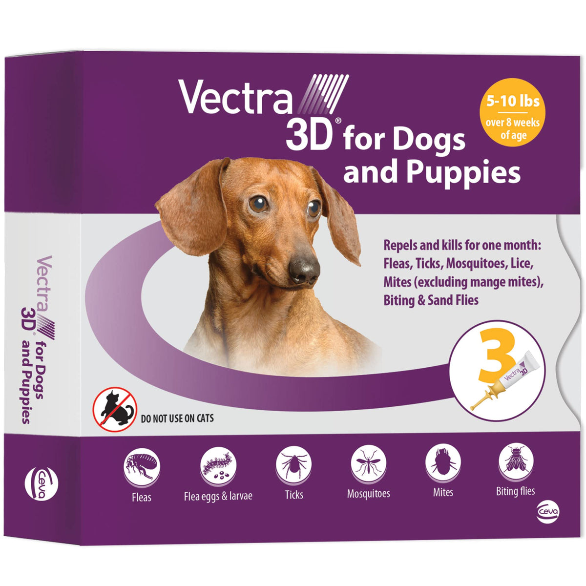 Flea and Tick Prevention for Extra Small Dogs 5-10 lbs R63483