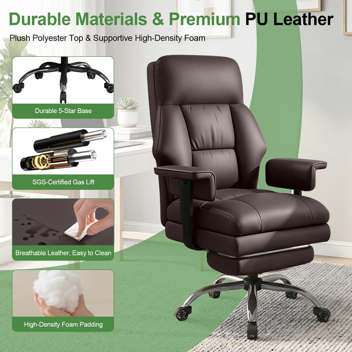 Brown Ergonomic Office Chair T57832