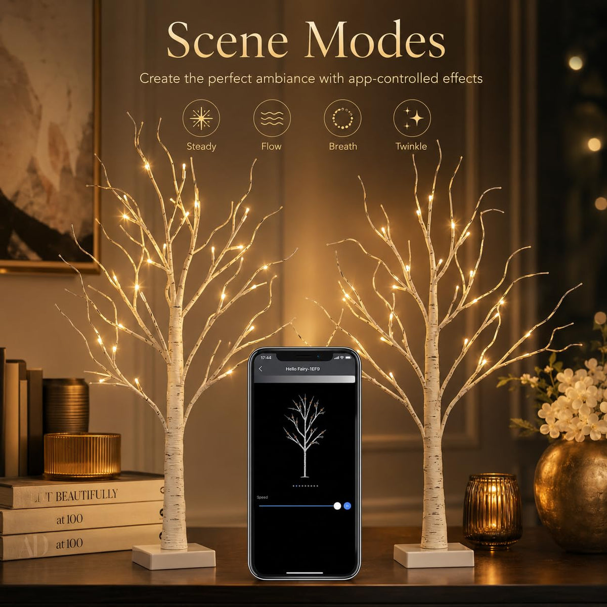 Birch Tree with Lights 2FT 2Pack C258
