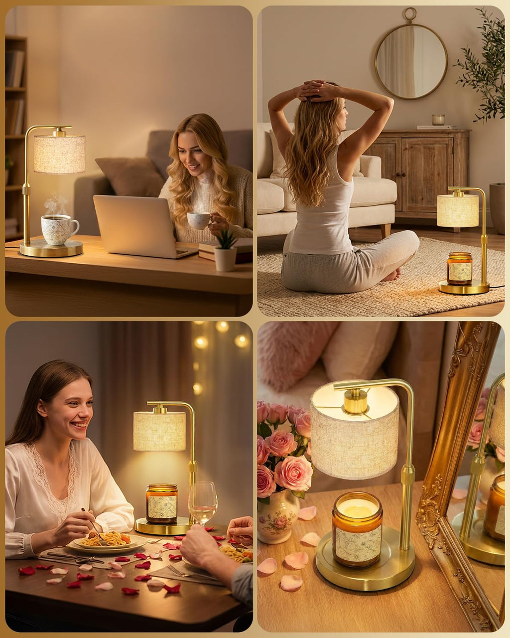 Height Adjustable Candle Warmer Lamp with Timer Dimmer for Jar Candles L831