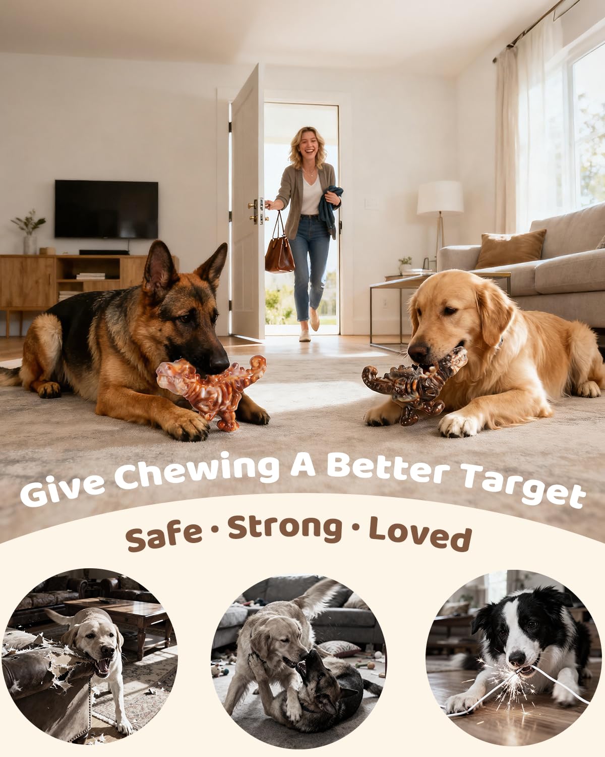 2-Pack Tough Dog Chew Toys M9312