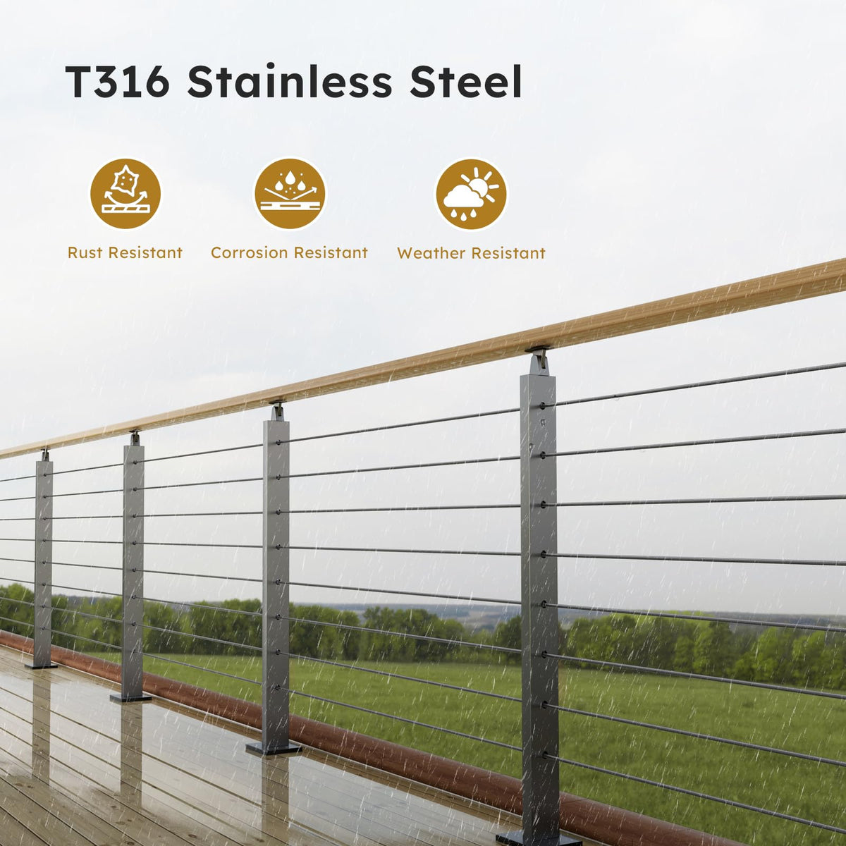 Black 1/8" Stainless Steel Cable T888423