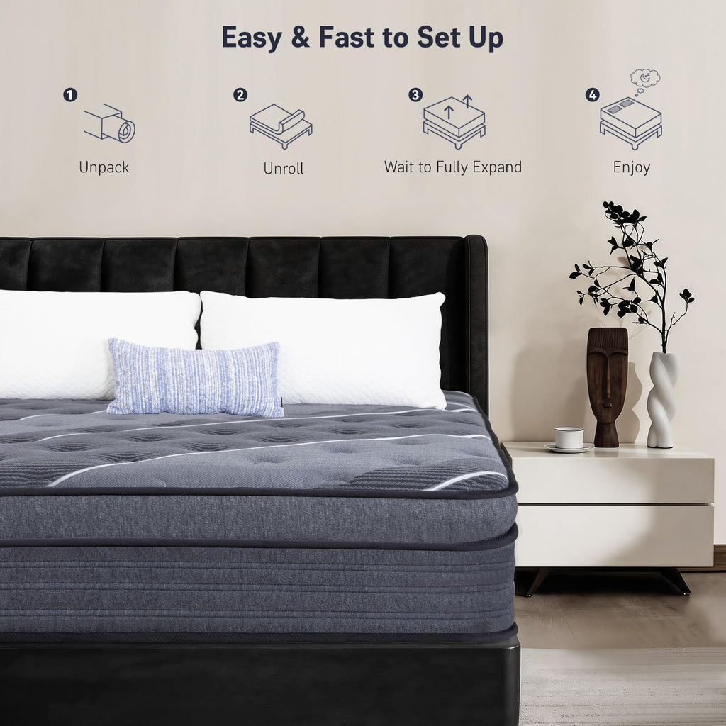12 Inch Full Size Hybrid Mattress I677