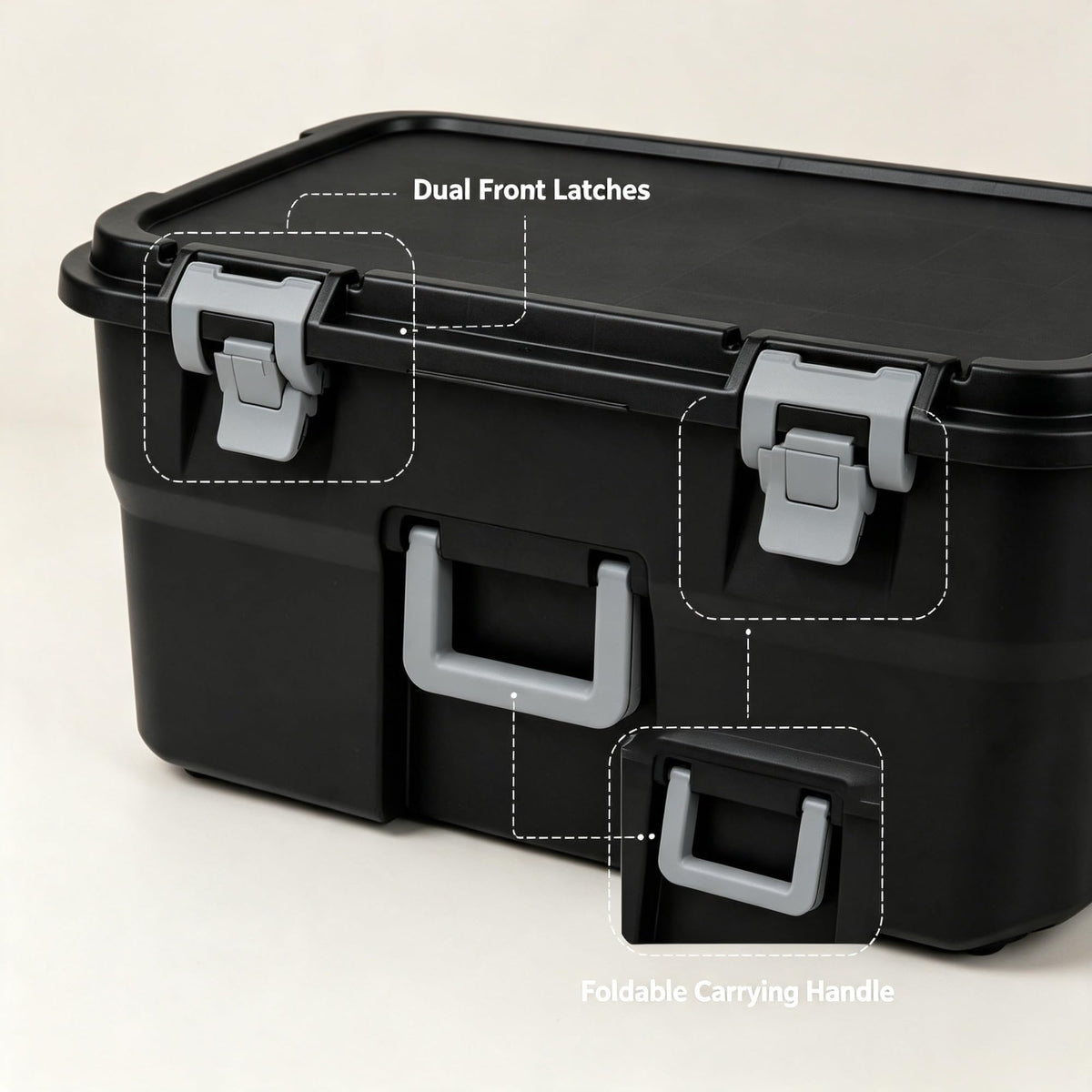 22 Gallon Lockable Wheeled Plastic Storage Trunk X468