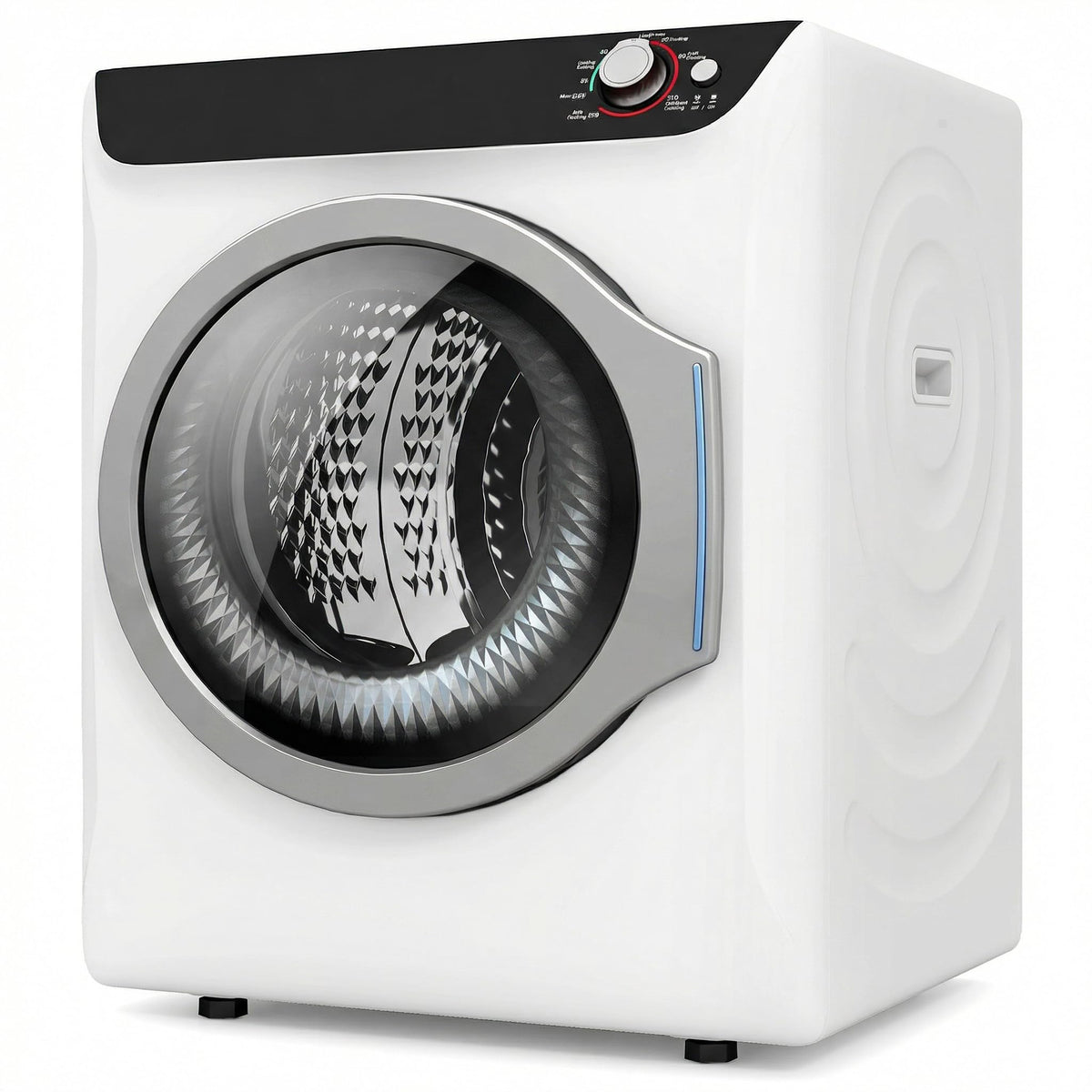 2.6 CU. FT. White Compact Electric Clothes Dryer with Stainless Steel Tub E5886