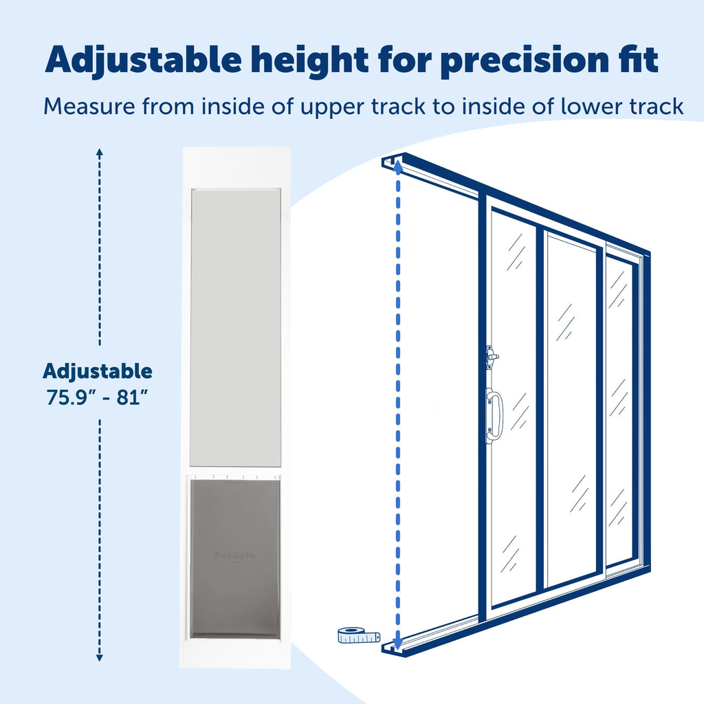 Sliding Glass Pet Door, Large, White B885