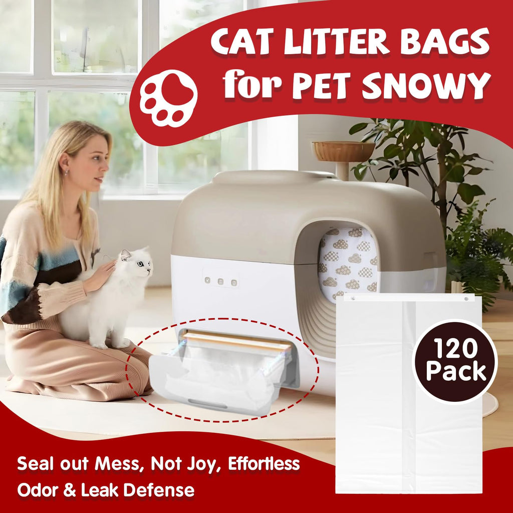 120 Pcs Self-Sealing Drawer Cat Litter Bags N678205