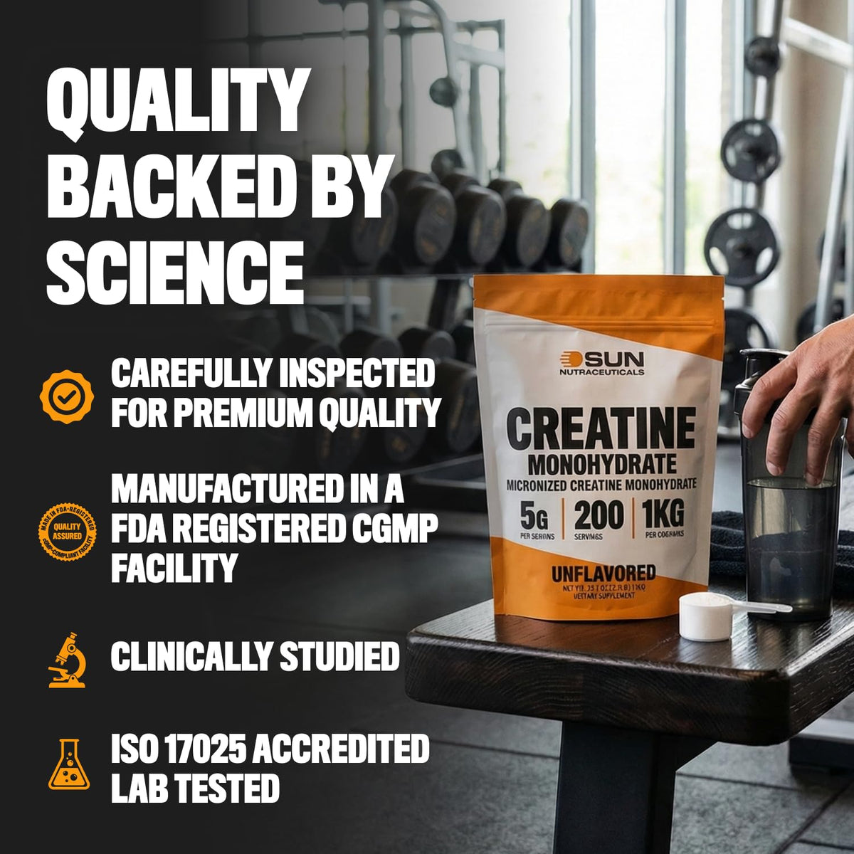 Unflavored Creatine Monohydrate 1kg U461990