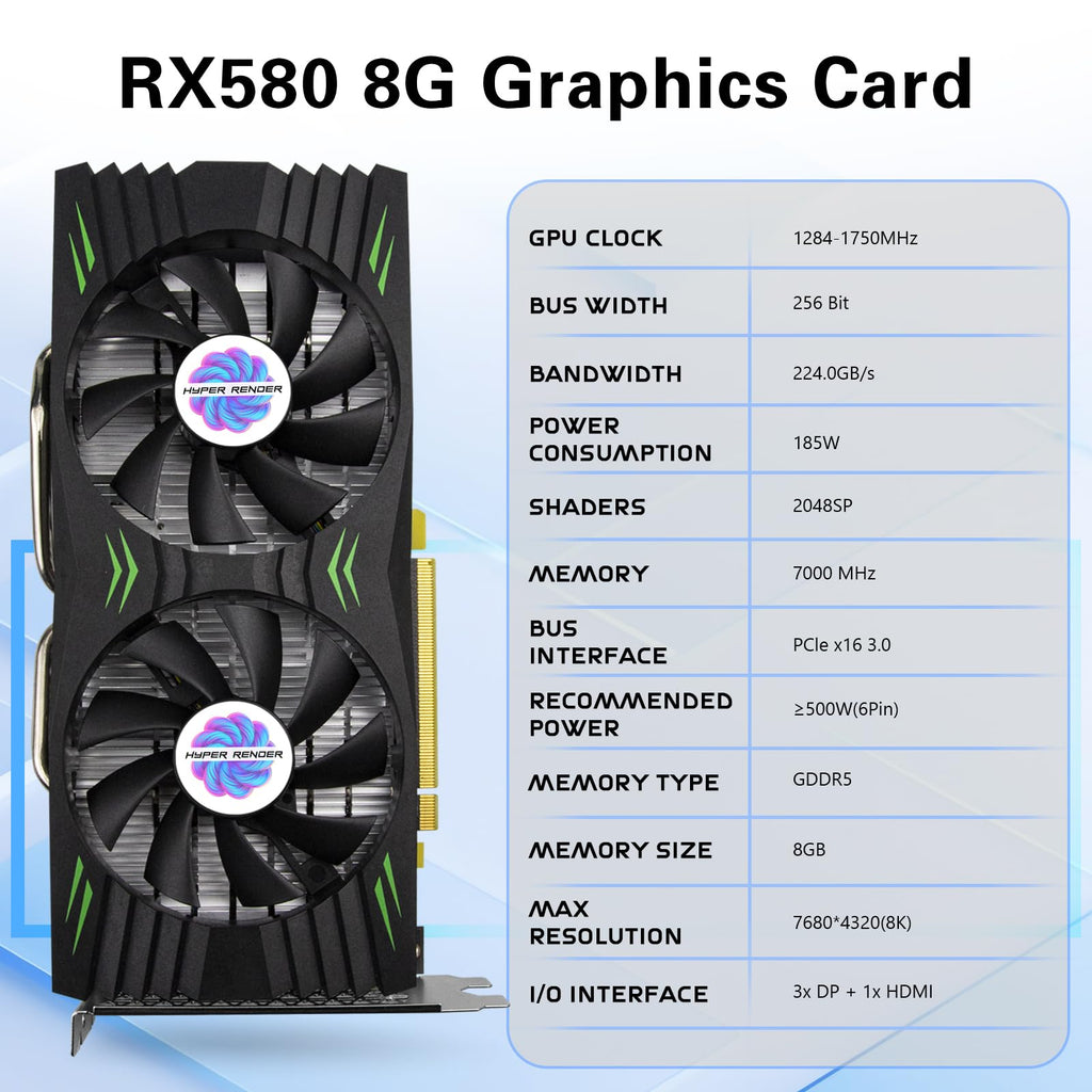 RX 580 8GB GDDR5 256 Bit Graphics Card P962802