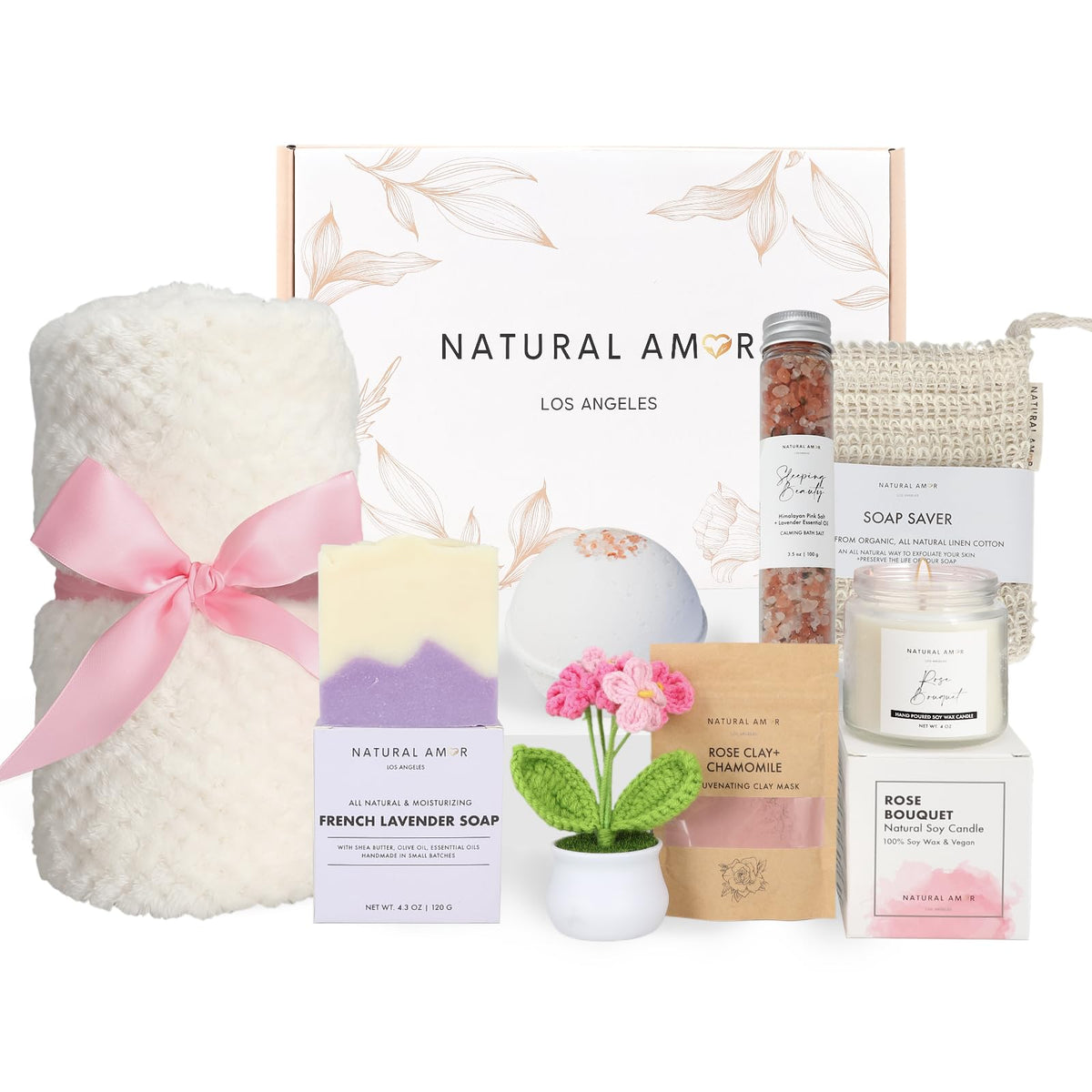 8-Piece Spa Gift Set with Blanket M204