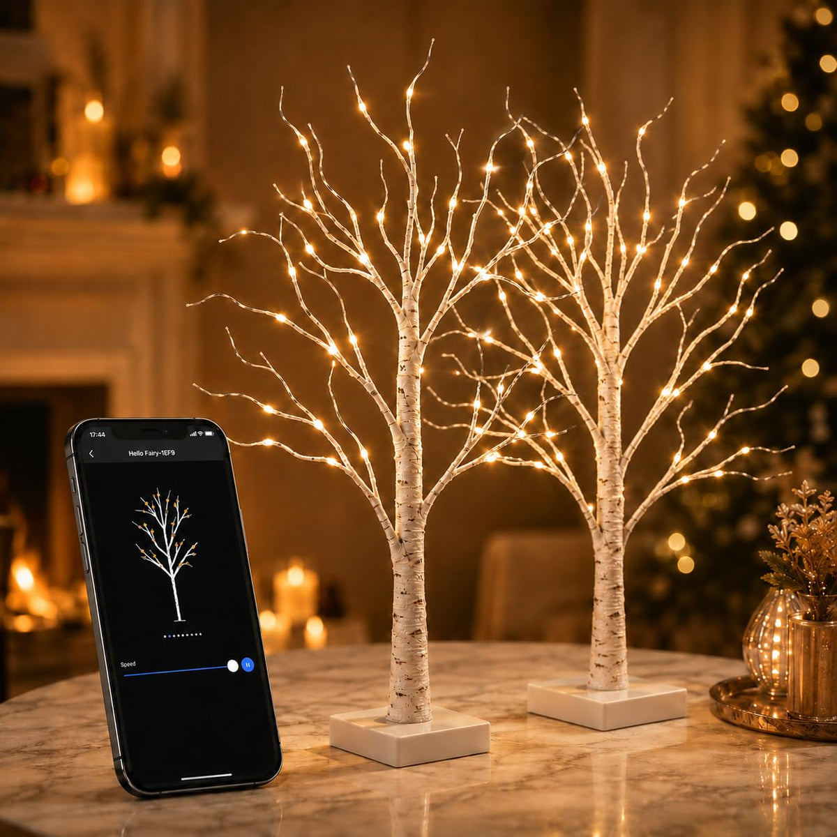 Birch Tree with Lights 2FT 2Pack C258