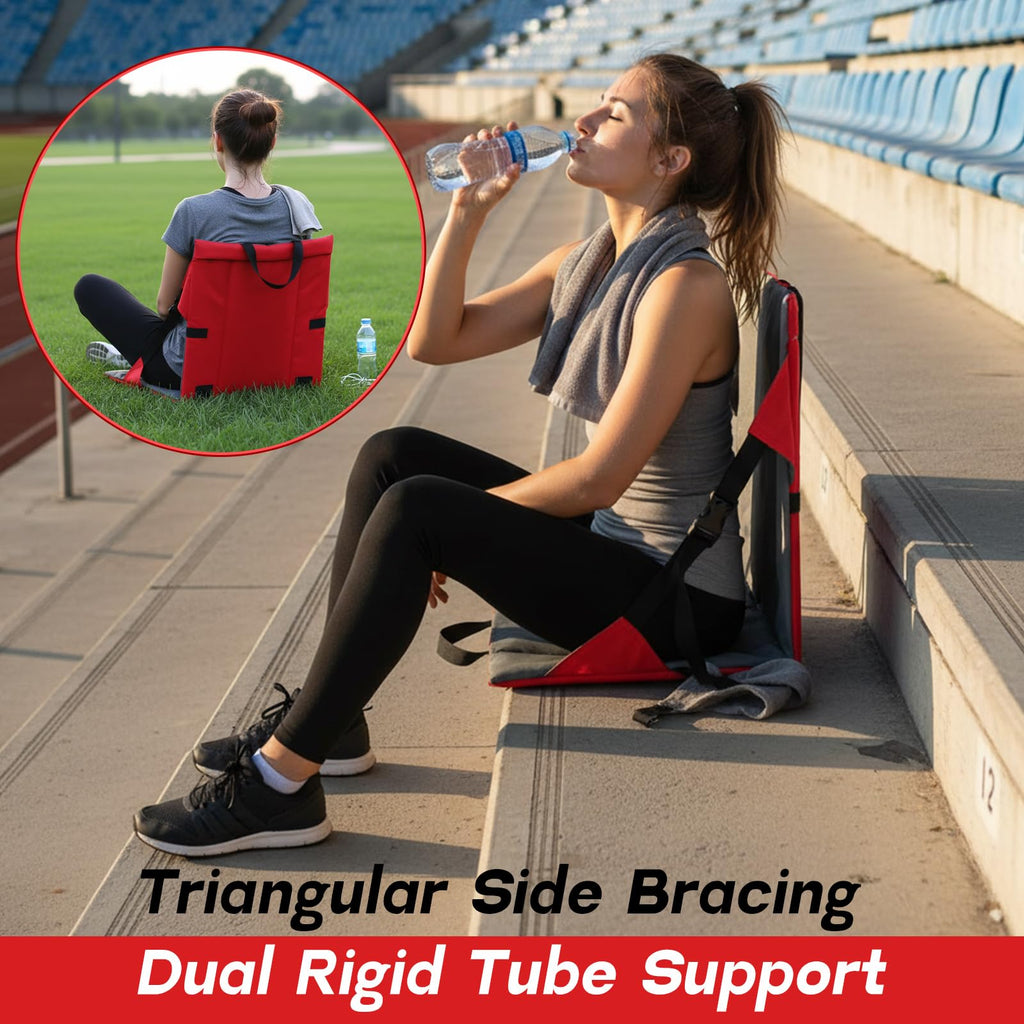 2 Pack Foldable Stadium Seats with Back Support R7330