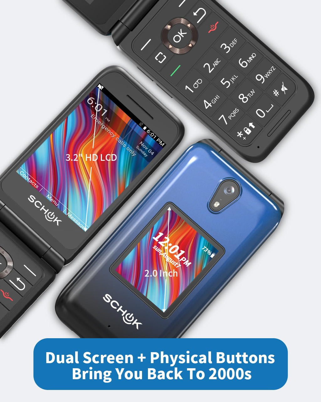 4G Flip Phone with Replaceable Shells Z554561