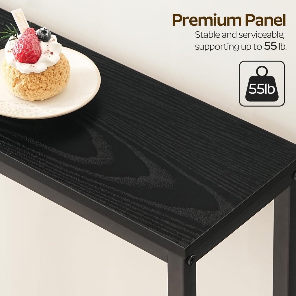 Black 2-Tier Narrow Console Table B456