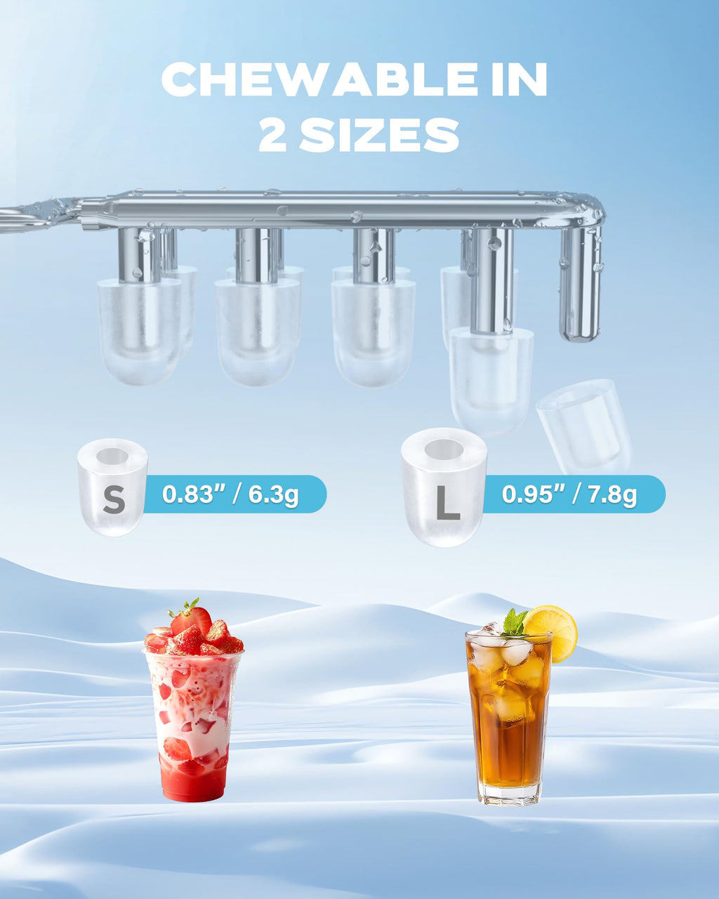 Countertop Ice Maker with Carry Handle, 26lbs/24Hrs I164