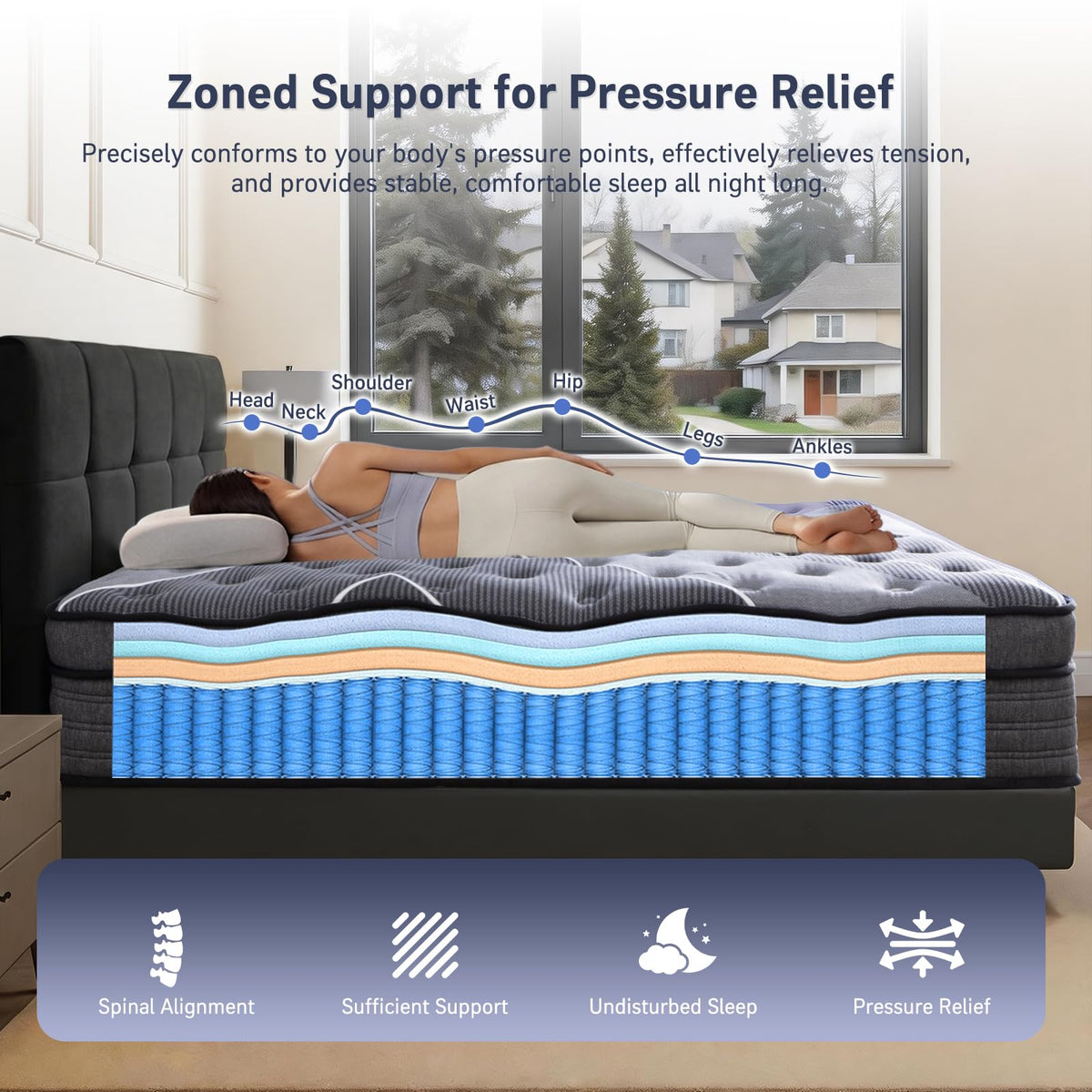 12 Inch Full Size Hybrid Mattress I677