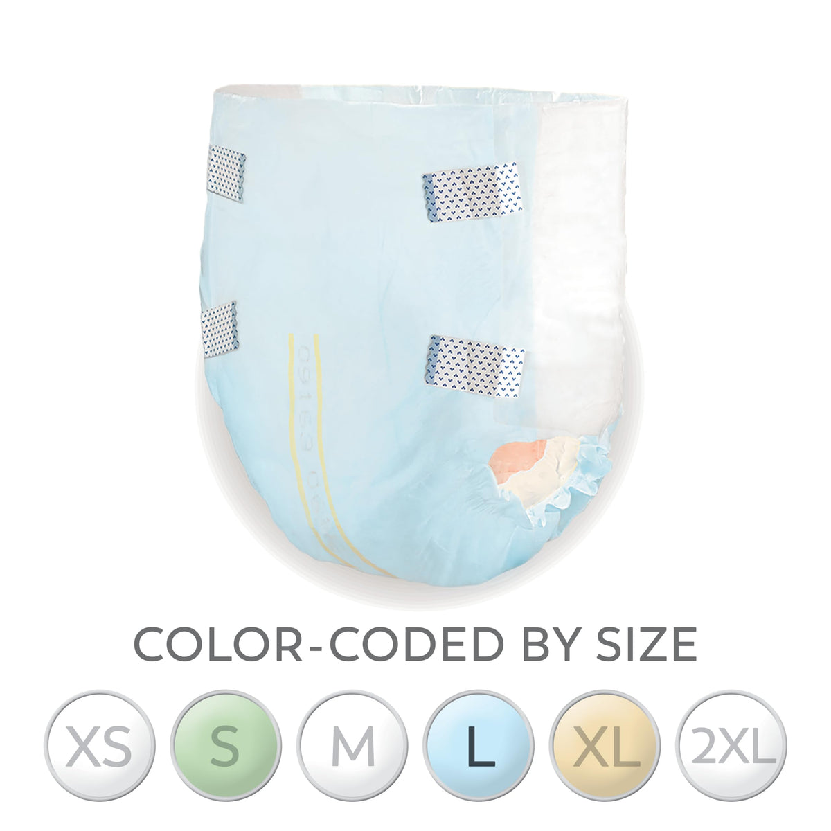 Heavy Adult Diapers with Tabs, Large, 12 Ct N327769