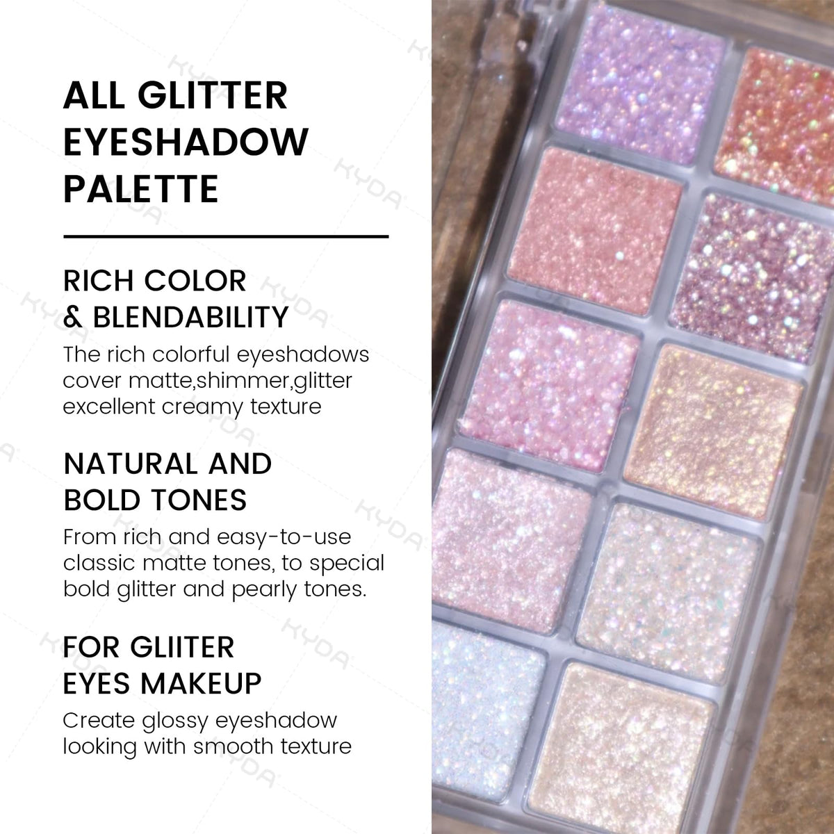 10 Colors Glitter Eyeshadow Palette A819208