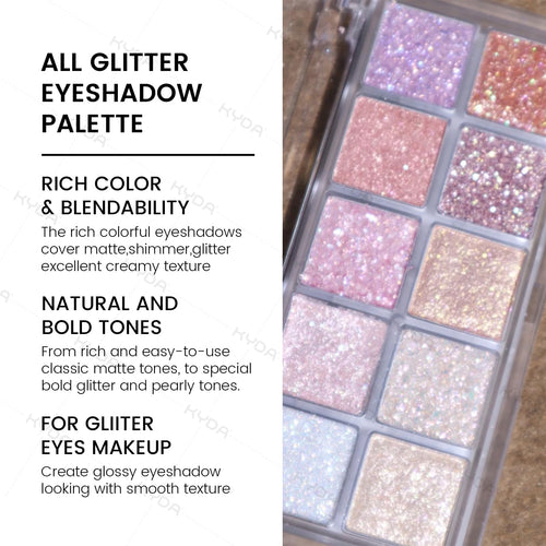 10 Colors Glitter Eyeshadow Palette A819208