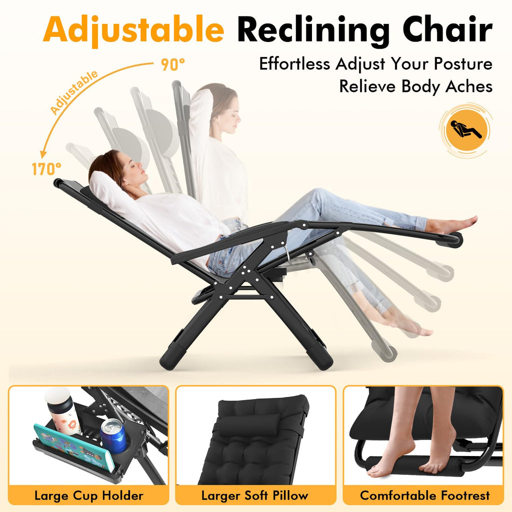 Oversized Zero Gravity Chair XL Black R231