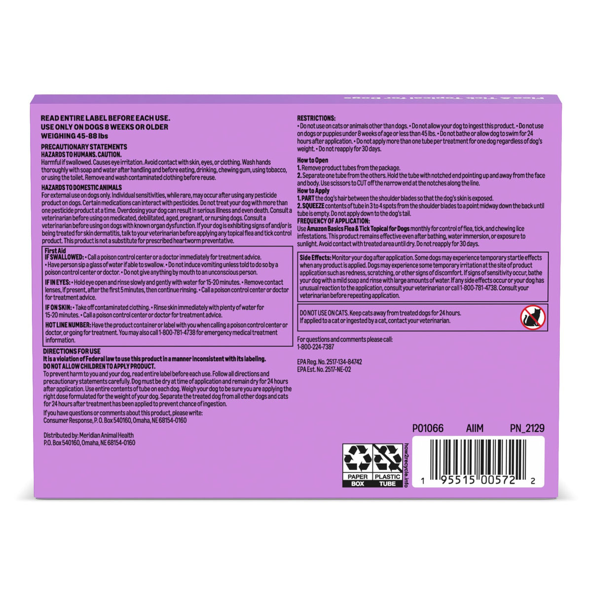 Flea and Tick Topical Treatment for Large Dogs 3 Count R816