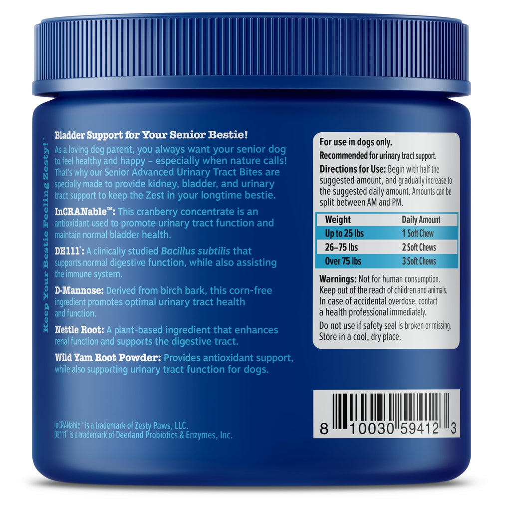 Senior Dog Bladder Control Supplement Chicken 90ct E7483