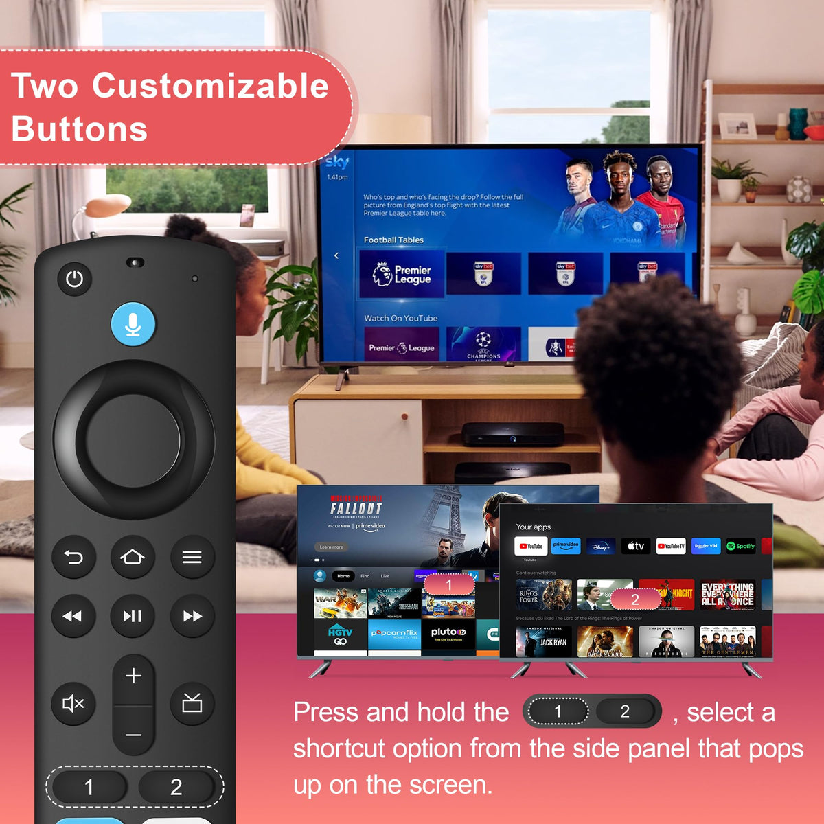 Replacement Fire Stick Remote with Power Volume Buttons Voice Search X111364