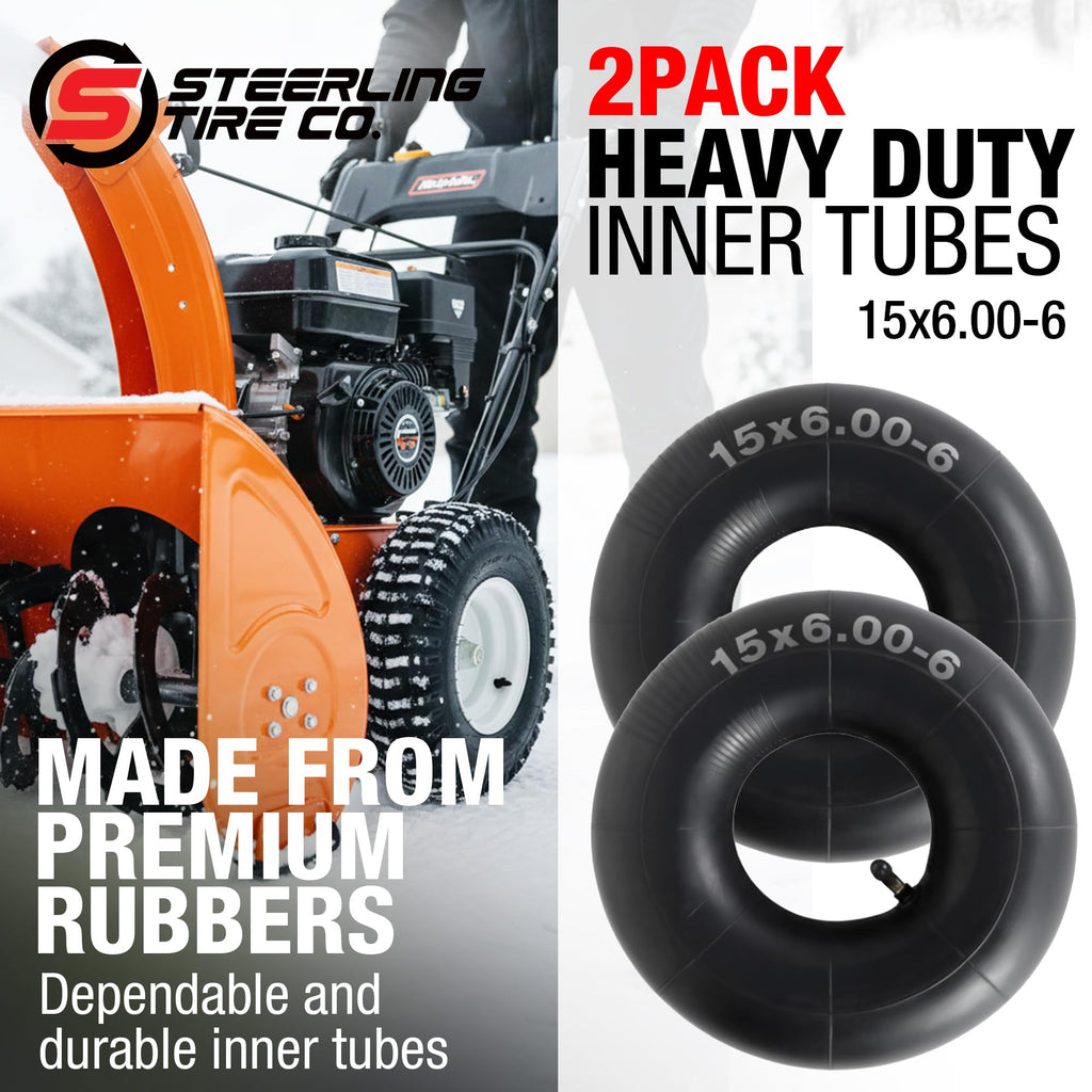 15x6.00-6" Inner Tubes, 2 Pack with TR-13 Straight Valve Stem M71200