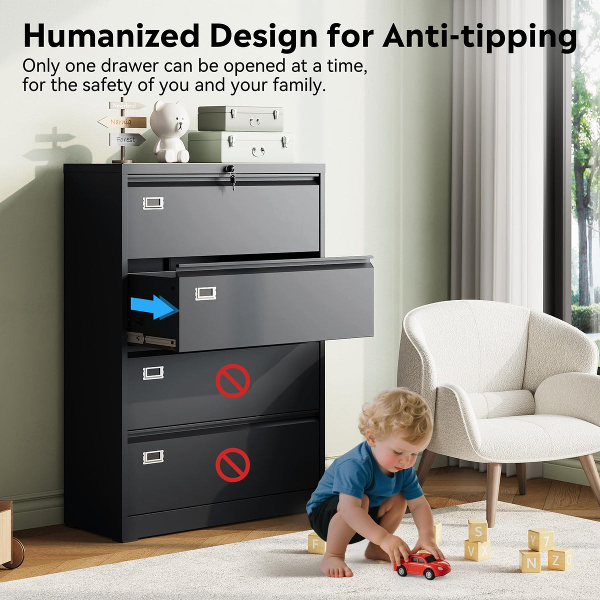 4 Drawer File Cabinet L184407