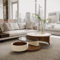 Round Expandable Coffee Table with Hidden Storage V6878