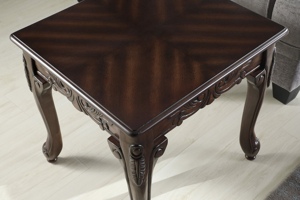 Wood End Table Dark Cherry F553957